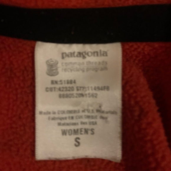 RARE VINTAGE womens Patagonia 1/4 zip Polartec pullover fleece coral branches - Picture 5 of 14